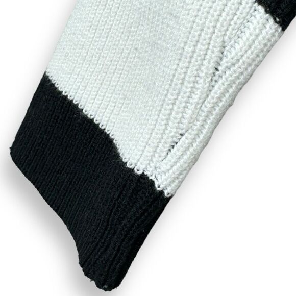 Guess Pullover Striped Knit Sweater XS Extra Small Women’s Black White Crewneck - Picture 5 of 12
